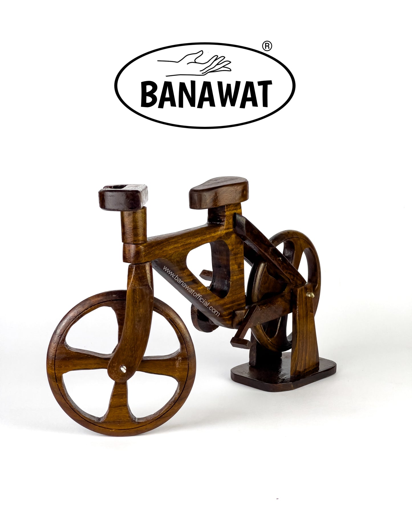 HAND CRAFTED WOODEN BICYCLE